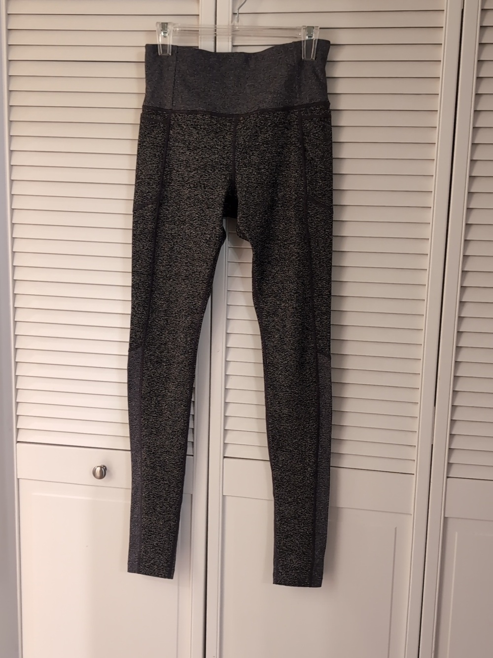 Athleta Heel Tight Leggings High Waist w Pockets Heathered Gray SzM Like New